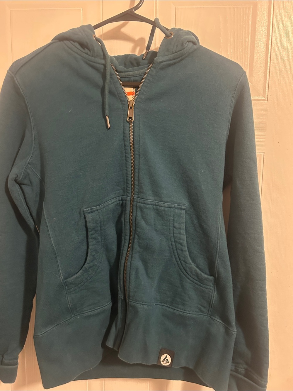 Women’s Teal Full-Zip Hooded Sweater
